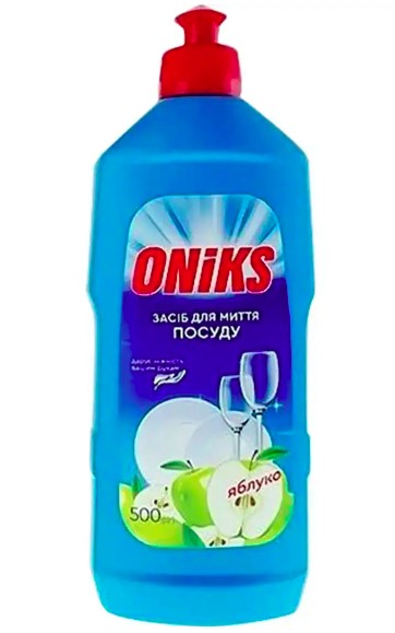 Oniks засіб д/миття посуду 500гр зелене яблуко